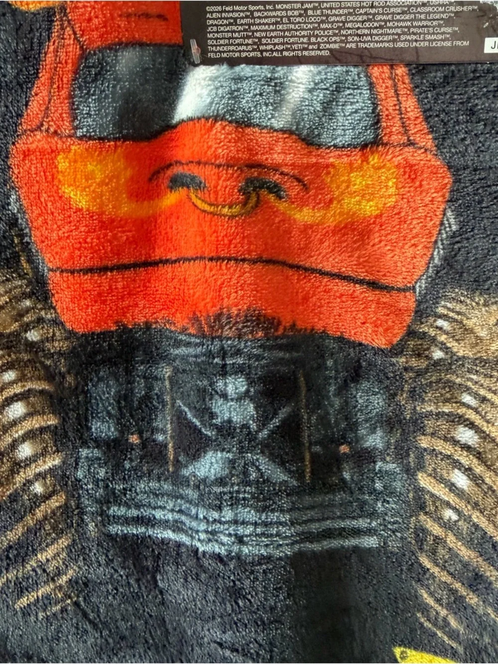 Monster Jam Blanket NEW Plush Throw El Toro Loco Trucks Boy Room Decor Truck Car